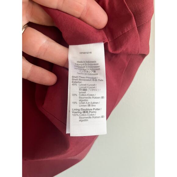 Madewell Rust Button-Front Top - Picture 6 of 9